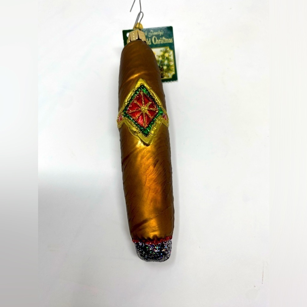 NEW - Cigar Shaped Holiday Ornament